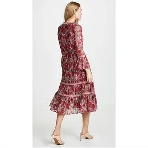 Alexis Dresses Alexis Marcas Wrap Dress Floral Fuchsia Bouquet Poshmark
